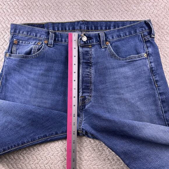 Levi's 501 XX Jeans Mens 36x30 Button Fly Blue Straight Fit Whiskered Cotton - Picture 7 of 14